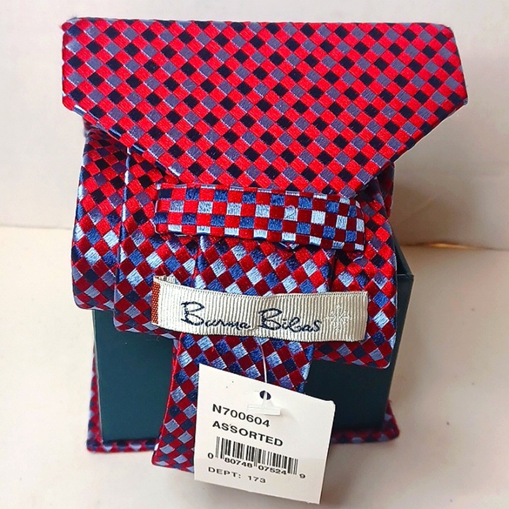 Burma Bibas 100% Silk Tie with Gift Box New Fsthers Day